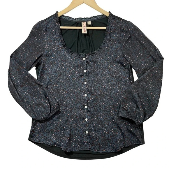 Anthropologie Dolan Left Coast Leopard Marilyn Blouse - Picture 3 of 6